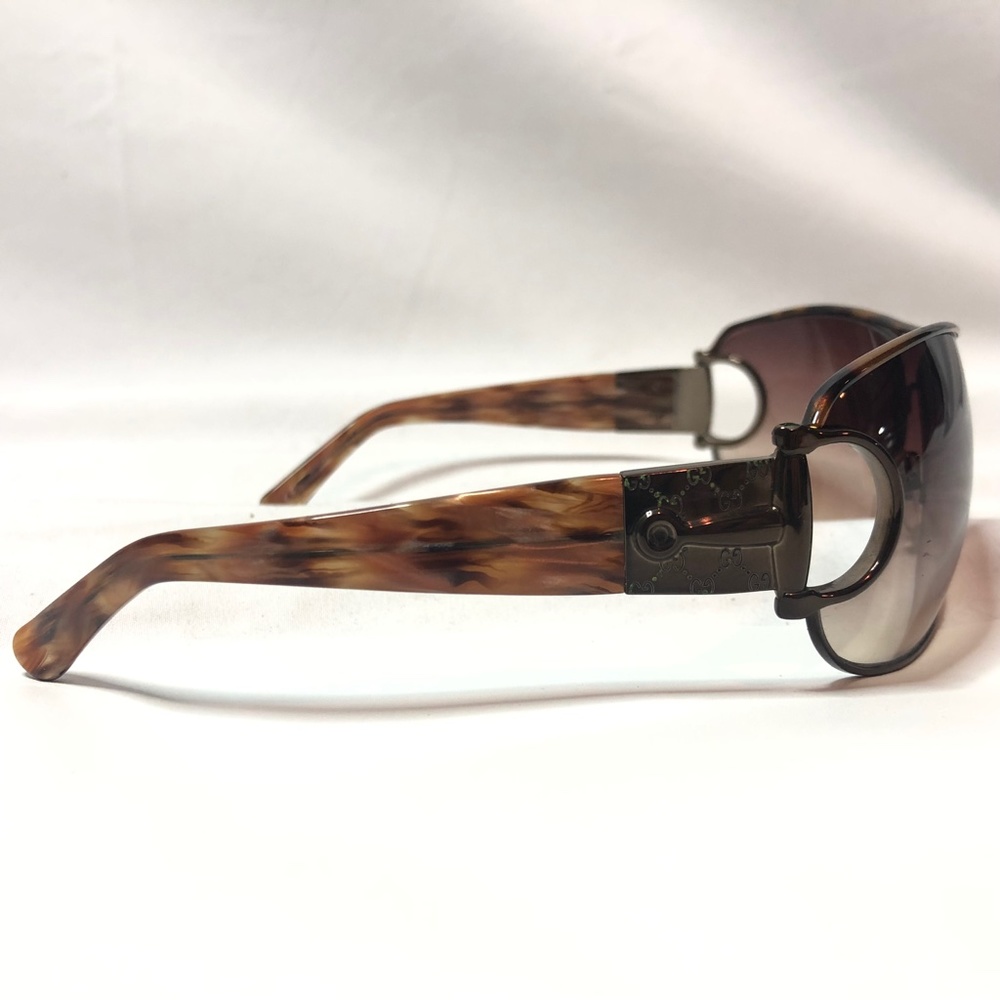 GUCCI Sunglasses GG Metal Frame Brown - Picture 9 of 14